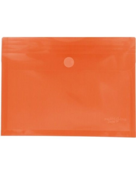 PAQ 5 CARPETA SOBRE Fº NARANJA CON FUELLE VELCRO PP MULTIL